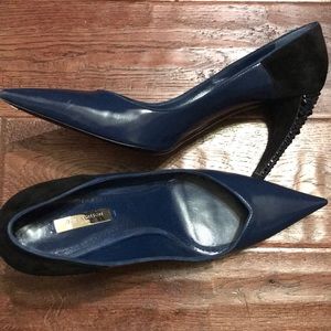 Authentic Louis Vuitton pumps in navy and black